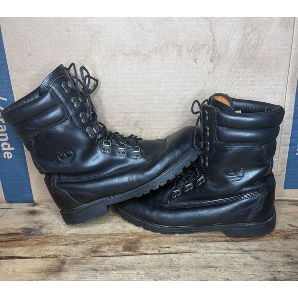 Timberland 6568A Black 40 Below Super Boot Horween Leather Vibram Size 12M Rare - Picture 1 of 12